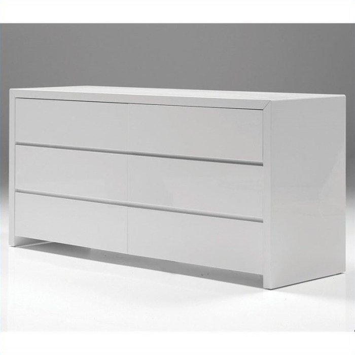 High gloss white dresser furniture
