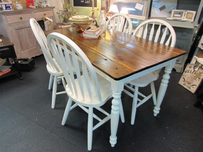Farmhouse kitchen table and chairs