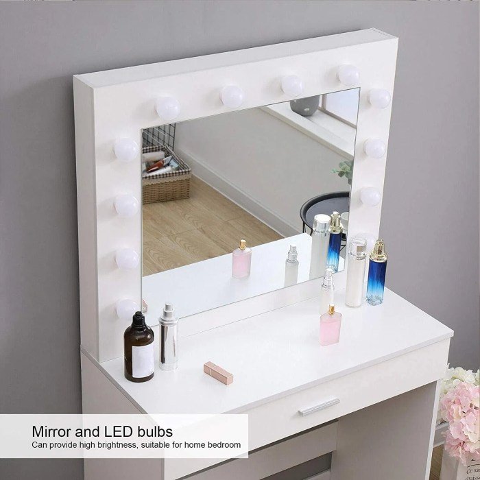 Luxury dresser with LED mirror